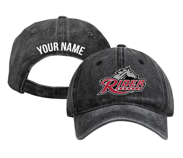 Rider University Broncs Personalized College Dad Hat – Officially Licensed Baseball Cap Black