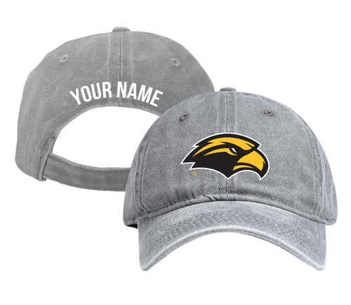 Southern Mississippi Golden Eagles Personalized College Dad Hat – Officially Licensed Baseball Cap Gray