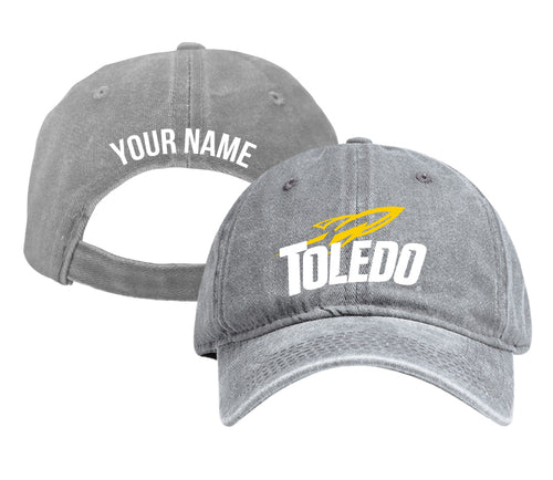 Toledo Rockets Personalized College Dad Hat – Officially Licensed Baseball Cap Gray