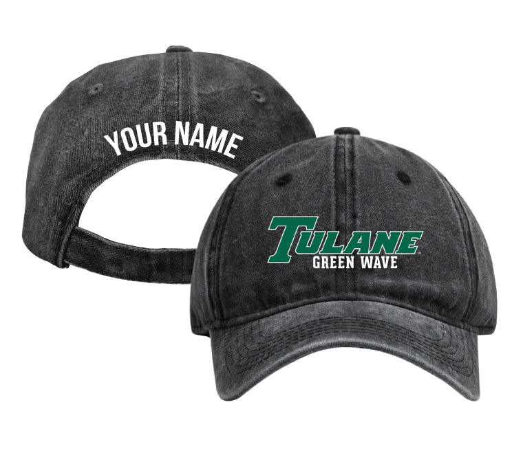 Tulane University Green Wave Personalized College Dad Hat – Officially Licensed Baseball Cap Black