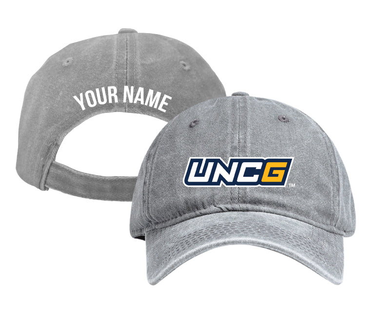 North Carolina Greensboro Spartans Personalized College Dad Hat – Officially Licensed Baseball Cap Gray