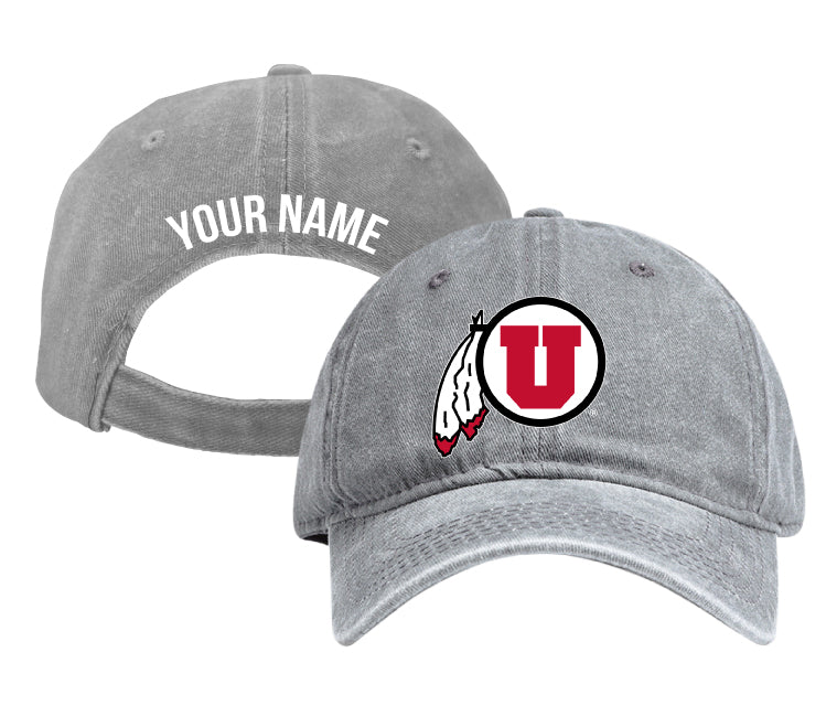Utah Utes Personalized College Dad Hat – Officially Licensed Baseball Cap Gray