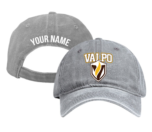 Valparaiso University Personalized College Dad Hat – Officially Licensed Baseball Cap Gray