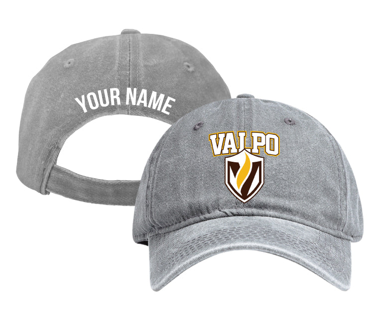 Valparaiso University Personalized College Dad Hat – Officially Licensed Baseball Cap Gray
