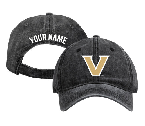 Vanderbilt University Personalized College Dad Hat – Officially Licensed Baseball Cap Black