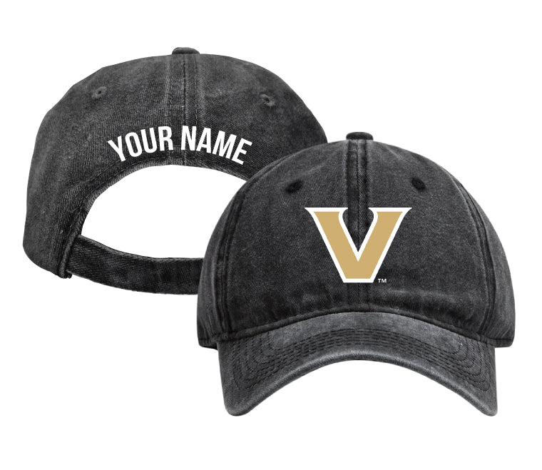 Vanderbilt University Personalized College Dad Hat – Officially Licensed Baseball Cap Black