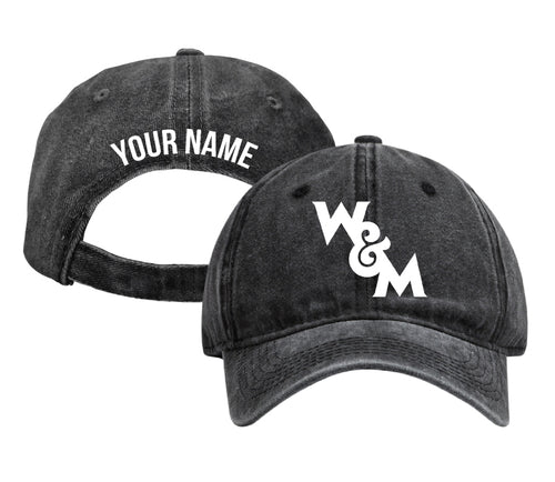 William and Mary Personalized College Dad Hat – Officially Licensed Baseball Cap Black