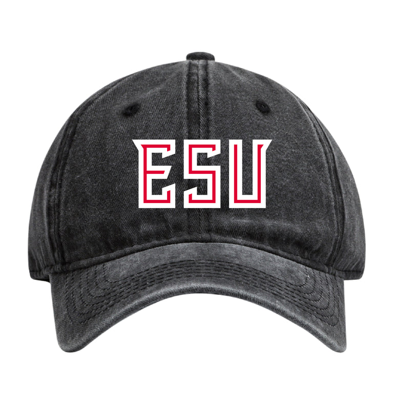 East Stroudsburg University Officially Licensed Dad Hat - Unisex Baseball Cap Colorful Logo Black