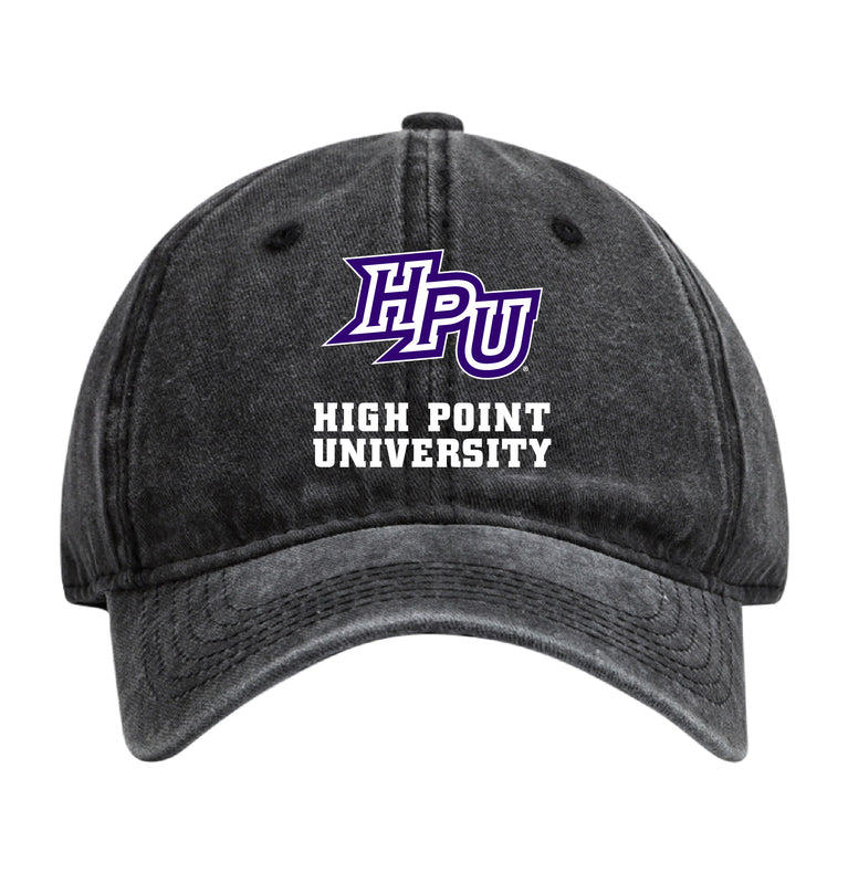 High Point University Officially Licensed Dad Hat - Unisex Baseball Cap Colorful Logo Black