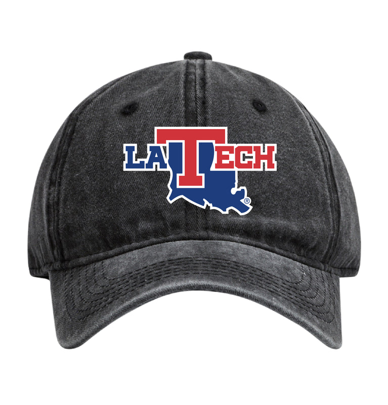 Louisiana Tech Bulldogs Officially Licensed Dad Hat - Unisex Baseball Cap Colorful Logo Black