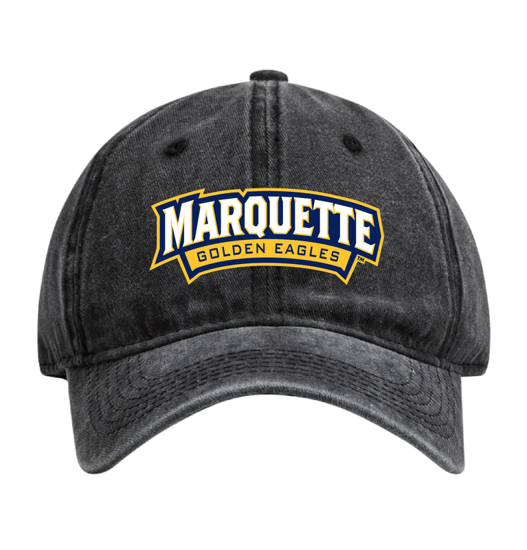 Marquette Golden Eagles Officially Licensed Dad Hat - Unisex Baseball Cap Colorful Logo Black