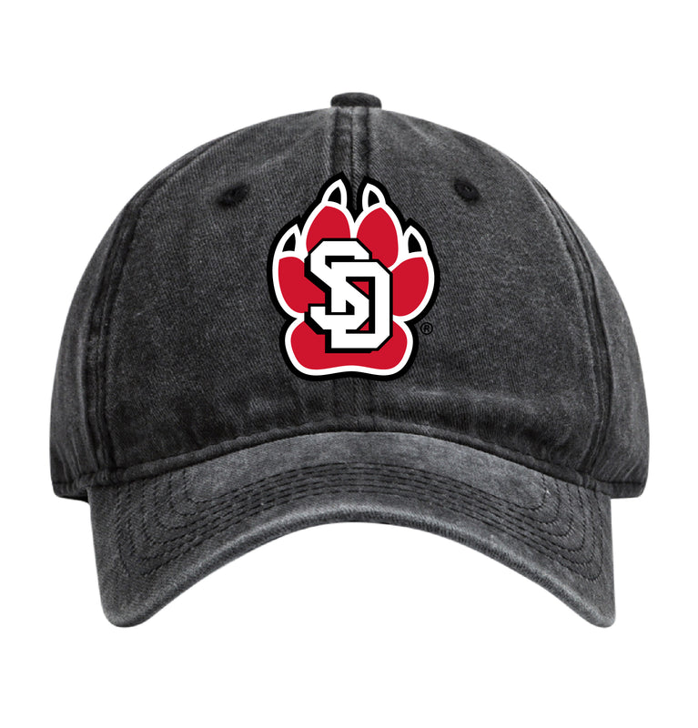 South Dakota Coyotes Officially Licensed Dad Hat - Unisex Baseball Cap Colorful Logo Black