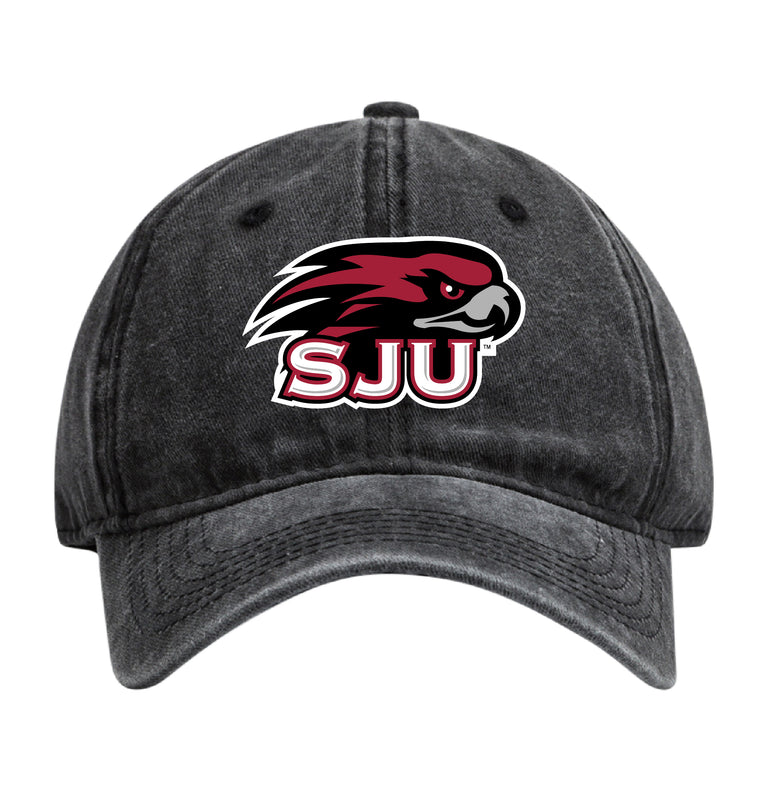 Saint Joseph's University Hawks Officially Licensed Dad Hat - Unisex Baseball Cap Colorful Logo Black
