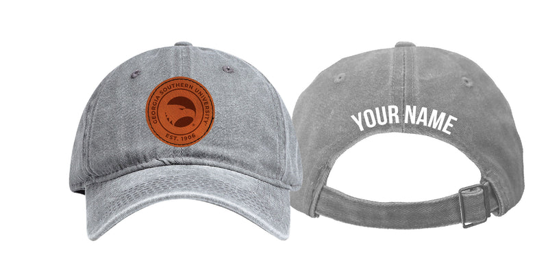 Hampton University Offic. LIC. Custom Dad Hat – Unisex Baseball Cap with Engraved Patch (Round/Hexagon) Black