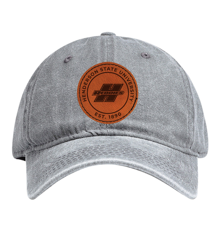 Henderson State Reddies Officially Licensed Dad Hat Unisex Soft Baseball Cap with Round Engraved Leather Patch
