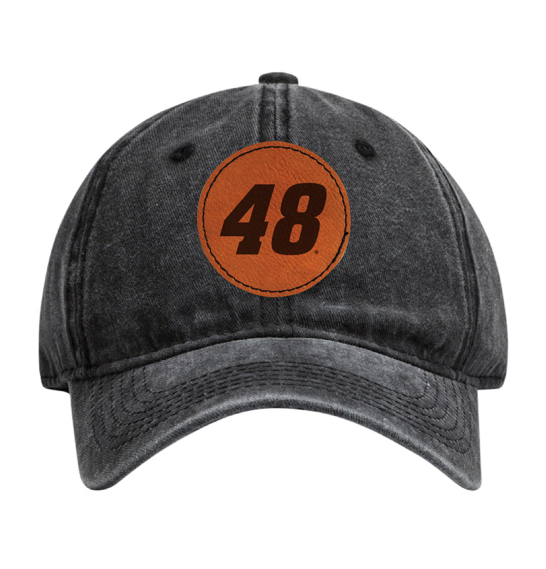 Alex Bowman #48 Nascar Offic. LIC. Dad Hat - Unisex Baseball Cap with Round/Hexagonal Engraved Leather Patch