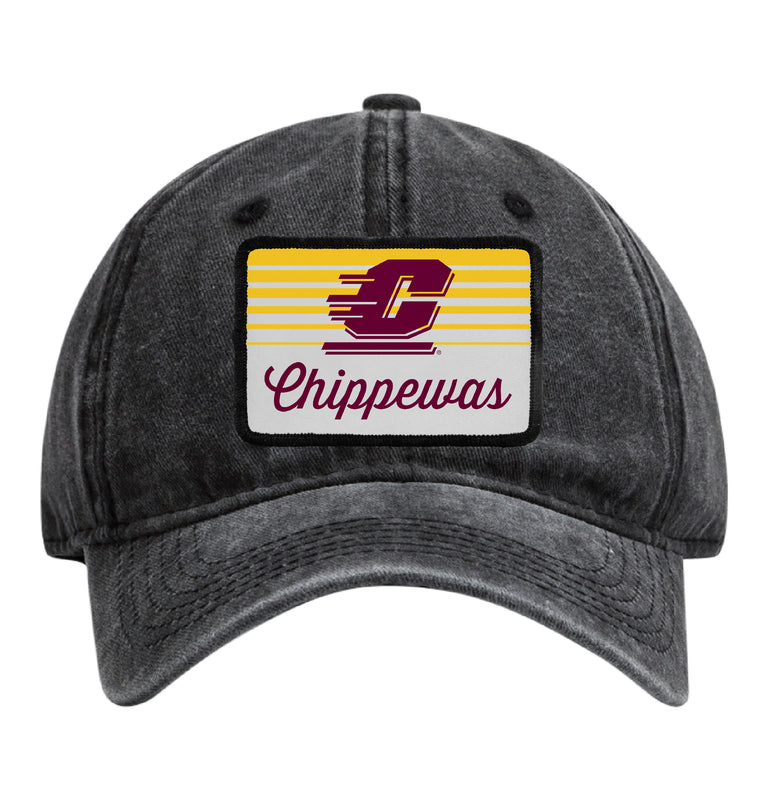 Central Michigan University Officially Licensed Unisex Dad Hat with Rectangle or Round Cloth Patch Black|Rectangle