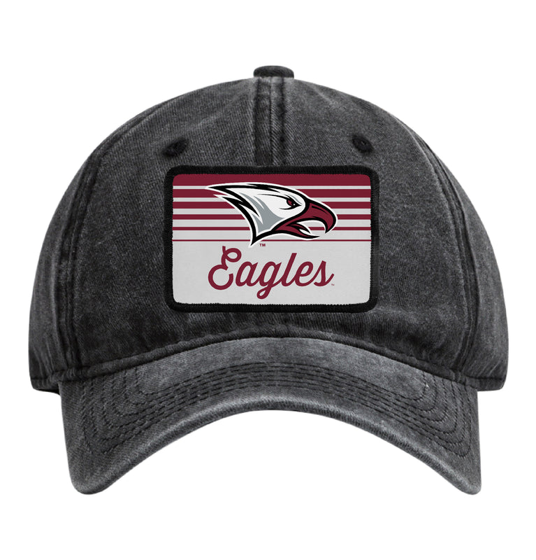 North Carolina Central Eagles Officially Licensed Unisex Dad Hat with Rectangle or Round Cloth Patch Black|Rectangle