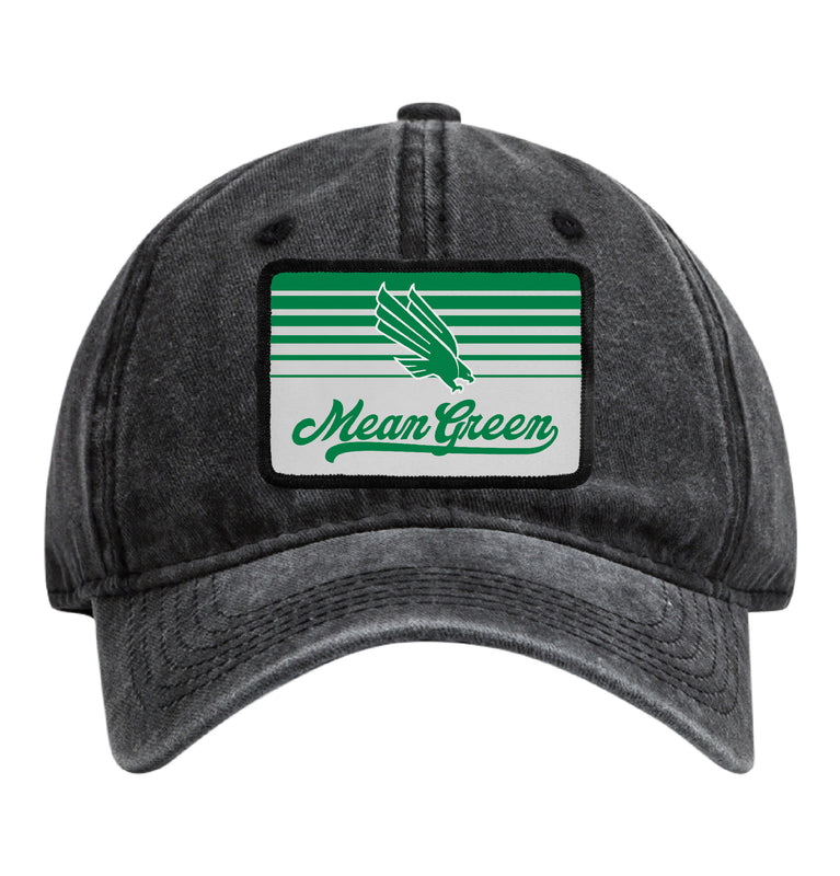 North Texas Officially Licensed Unisex Dad Hat with Rectangle or Round Cloth Patch Black|Rectangle