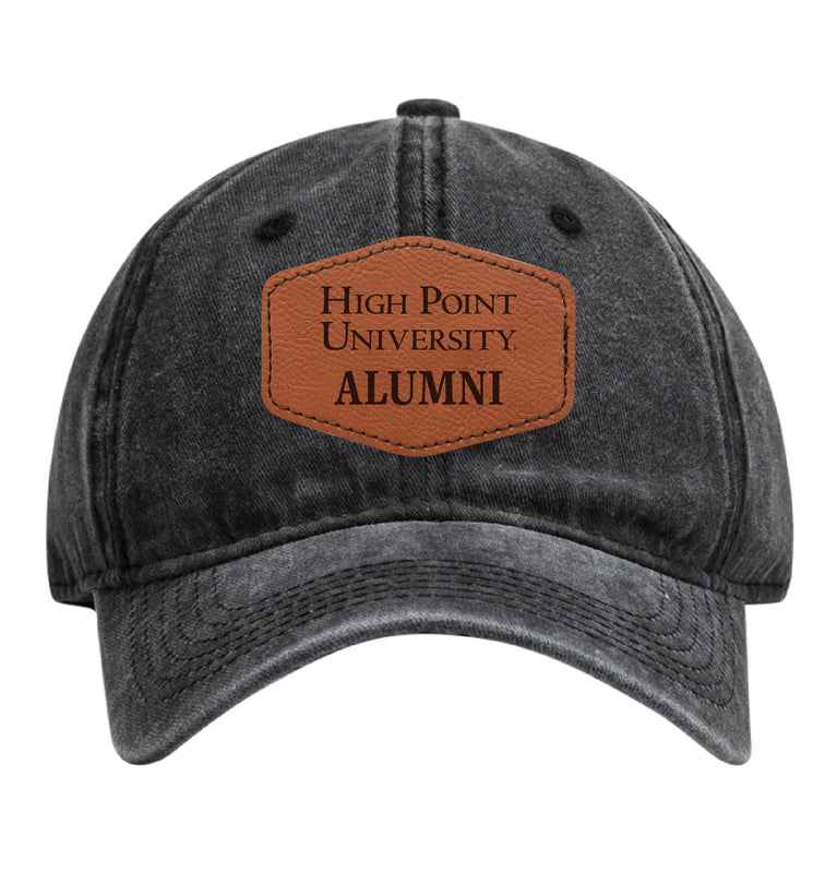 High Point University Officially Licensed Alumni Dad Hat – Adjustable Cap with Engraved Hex Patch Black