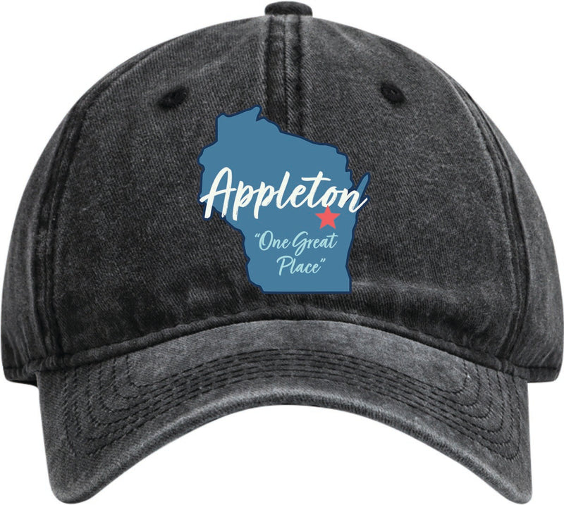 Appleton Wisconsin Dad Hat – Unisex Soft Baseball Cap Black