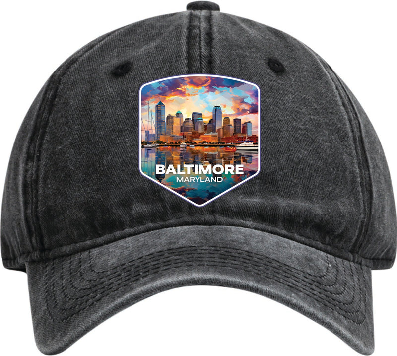 Baltimore Maryland Dad Hat – Unisex Soft Baseball Cap Black