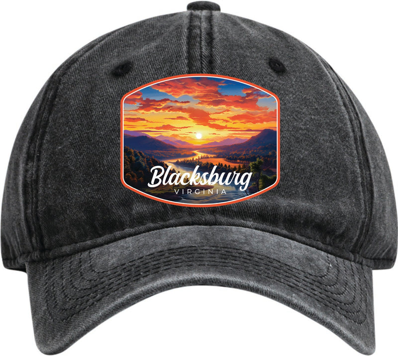 Blacksburg Virginia Dad Hat – Unisex Soft Baseball Cap Black