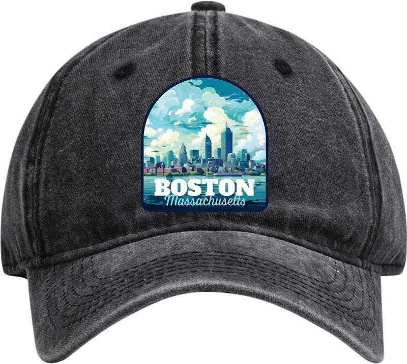 Boston Massachusetts Dad Hat – Unisex Soft Baseball Cap Black