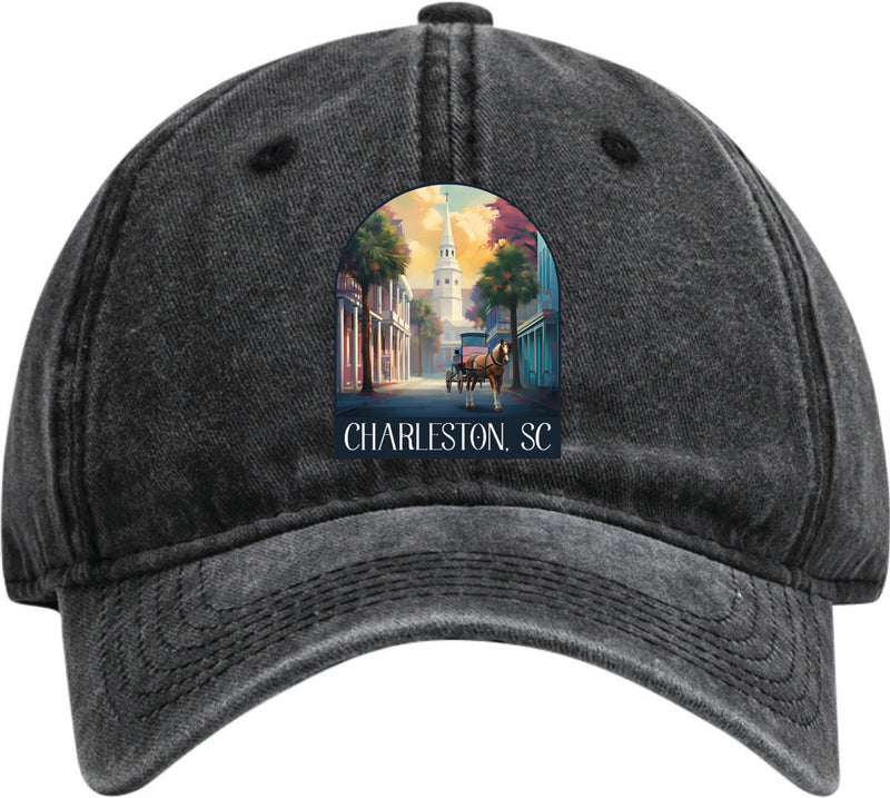 Charleston South Carolina Dad Hat – Unisex Soft Baseball Cap Black