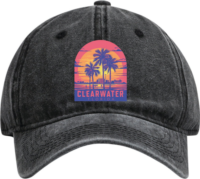 Clearwater Florida Dad Hat – Unisex Soft Baseball Cap Black