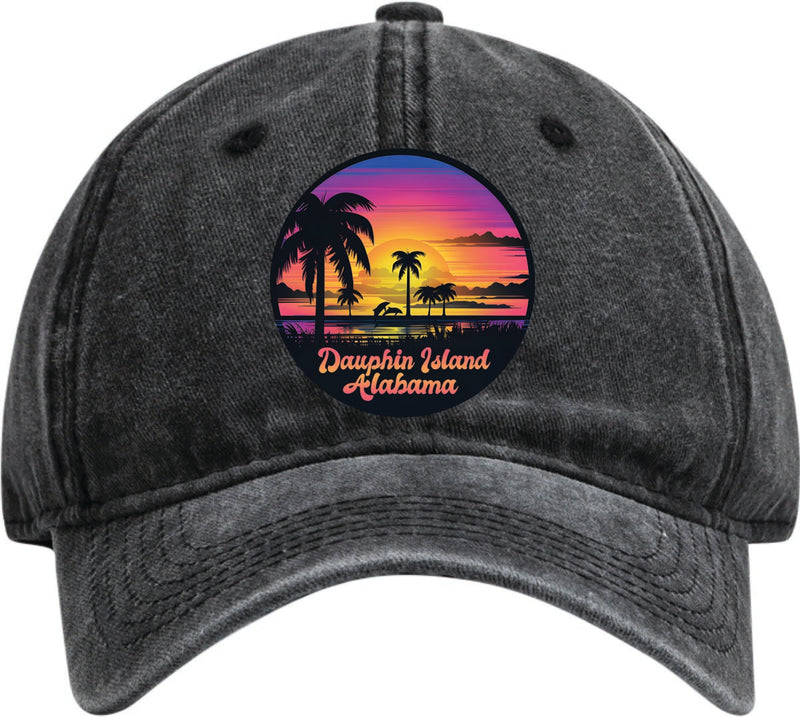 Dauphin Island Alabama Dad Hat – Unisex Soft Baseball Cap Black
