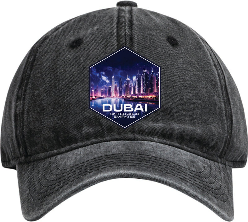Dubai United Arab Emirates Dad Hat – Unisex Soft Baseball Cap Black