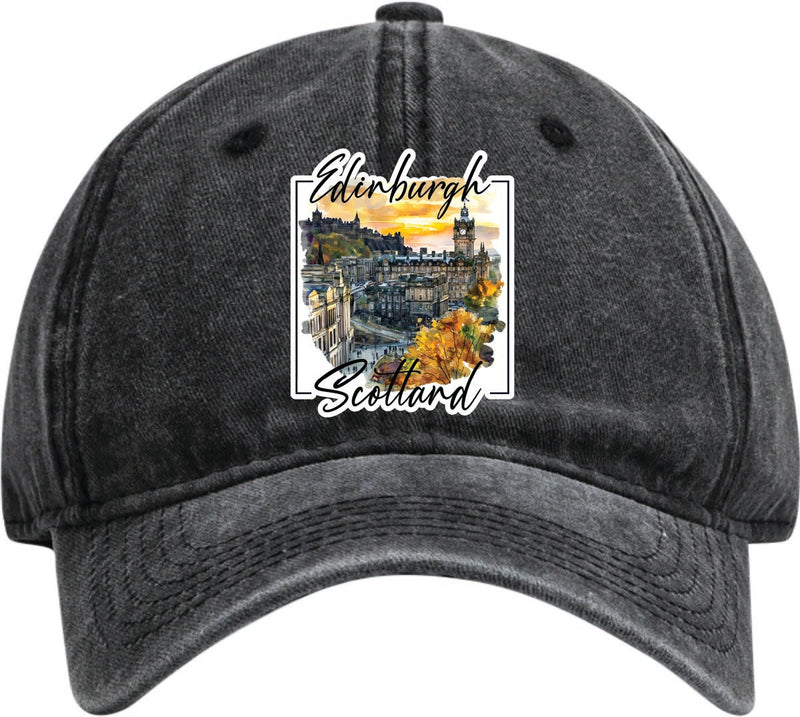 Edinburgh Scotland Dad Hat – Unisex Soft Baseball Cap Black