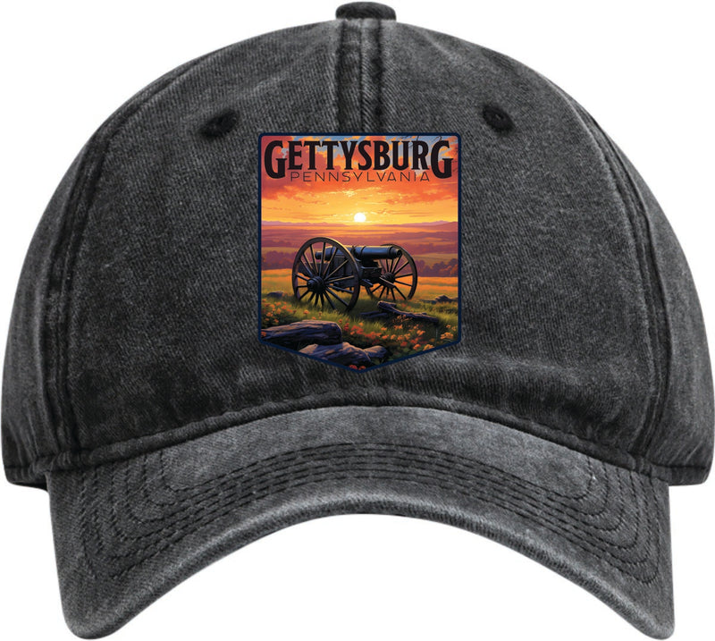 Gettysburg Pennsylvania Dad Hat – Unisex Soft Baseball Cap Black