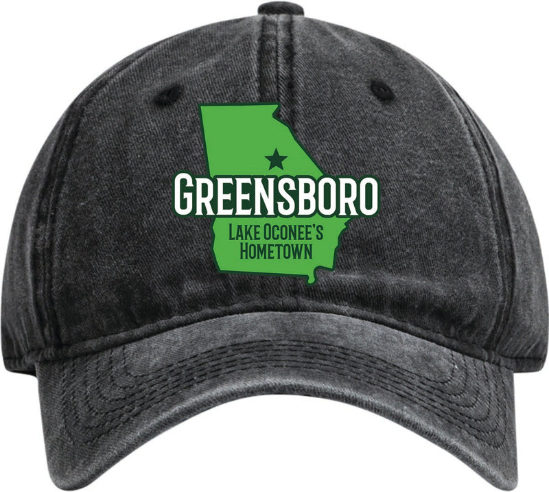 Greensboro Georgia Dad Hat – Unisex Soft Baseball Cap Black