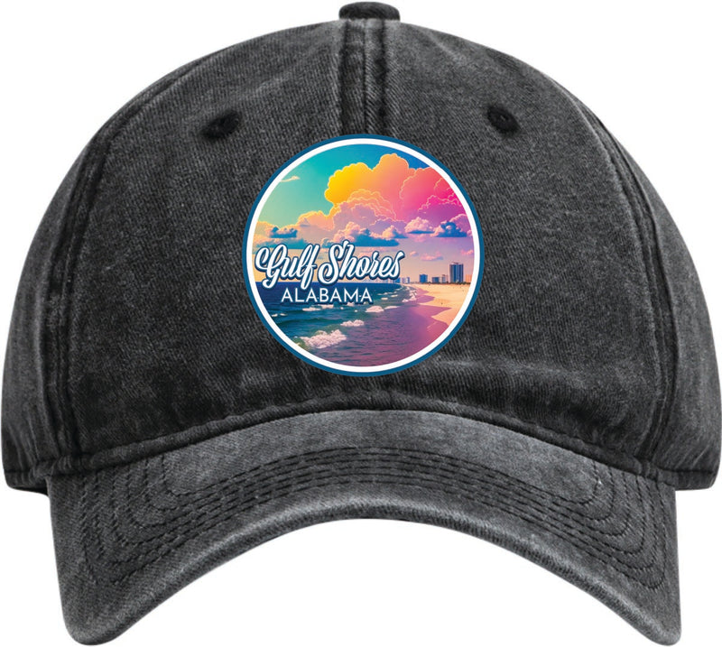 Gulf Shores Alabama Dad Hat – Unisex Soft Baseball Cap Black