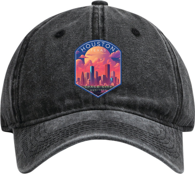 Houston Texas Dad Hat – Unisex Soft Baseball Cap Black