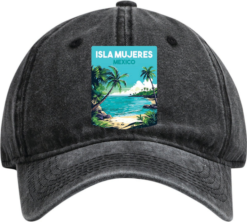 Isla Mujeres Mexico Dad Hat – Unisex Soft Baseball Cap Black
