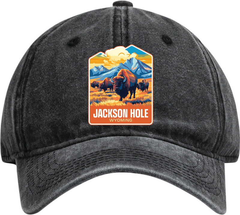 Jackson Hole Wyoming Dad Hat – Unisex Soft Baseball Cap Black