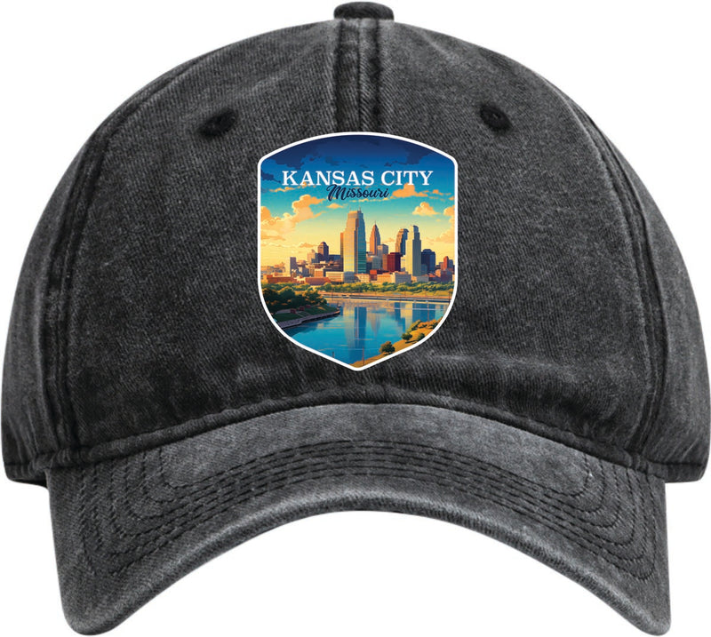 Kansas City Missouri Dad Hat – Unisex Soft Baseball Cap Black
