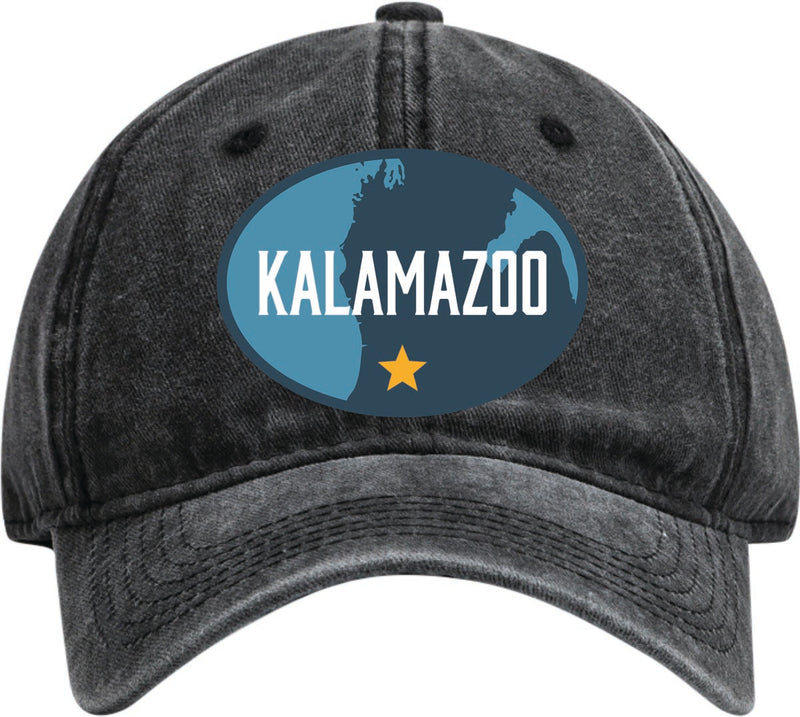 Kalamazoo Michigan Dad Hat – Unisex Soft Baseball Cap Black