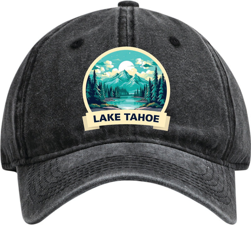 Lake Tahoe California Dad Hat – Unisex Soft Baseball Cap Black