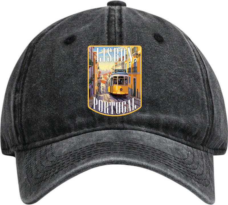 Lisbon Portugal Dad Hat – Unisex Soft Baseball Cap Black