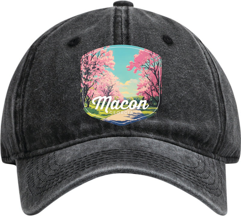Macon Georgia Dad Hat – Unisex Soft Baseball Cap Black