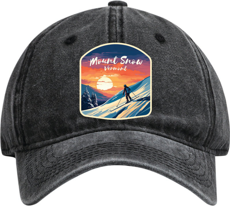 Mount Snow Vermont Dad Hat – Unisex Soft Baseball Cap Black