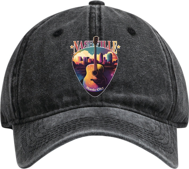 Nashville Tennessee Dad Hat – Unisex Soft Baseball Cap Black
