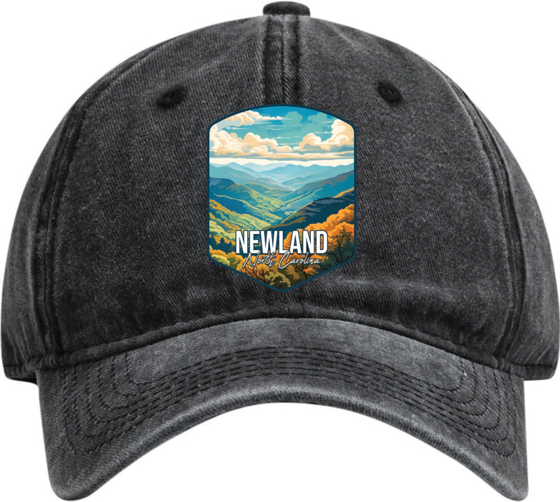 Newland North Carolina Dad Hat – Unisex Soft Baseball Cap Black