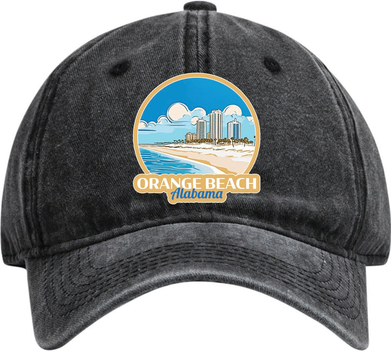 Orange Beach Alabama Dad Hat – Unisex Soft Baseball Cap Black