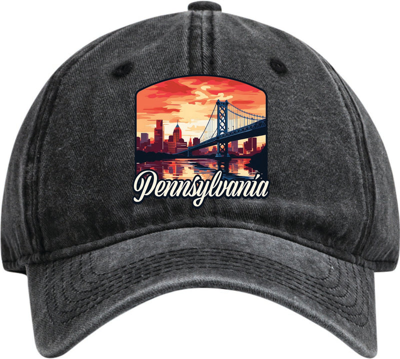 Pennsylvania Dad Hat – Unisex Soft Baseball Cap Black