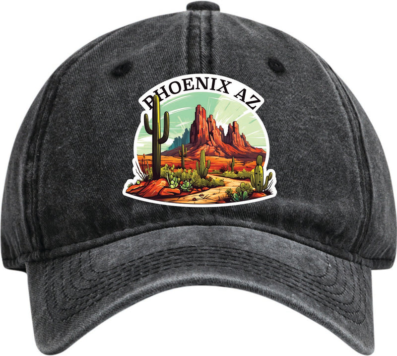 Phoenix Arizona Dad Hat – Unisex Soft Baseball Cap Black